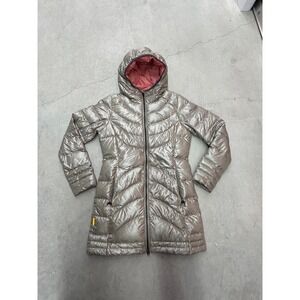 Metallic Gold Puffer Coat by‎ Lolë - Size Small (4-6)